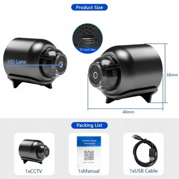 Mini Hidden Camera Security Cameras Full HD 1080P