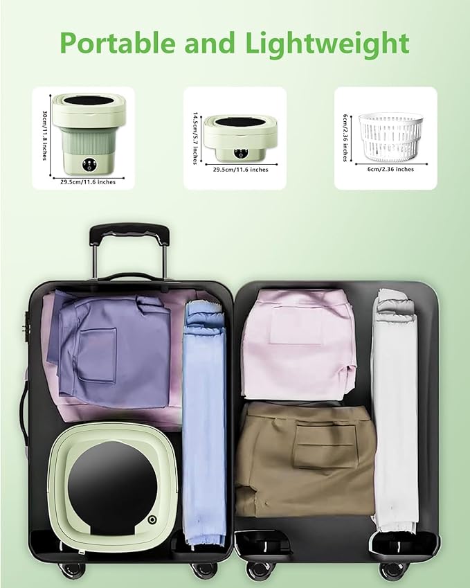 Portable mini laundry machine.       100% reviews ⭐🌟⭐⭐⭐⭐⭐